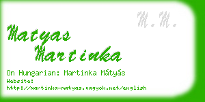 matyas martinka business card