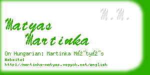 matyas martinka business card